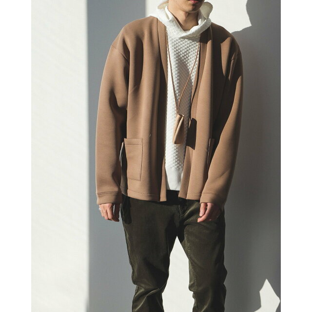 BEAMS(ビームス)の【BEIGE】BEAMS HEART / ダンボール ボタンレス カーディガン メンズのトップス(スウェット)の商品写真