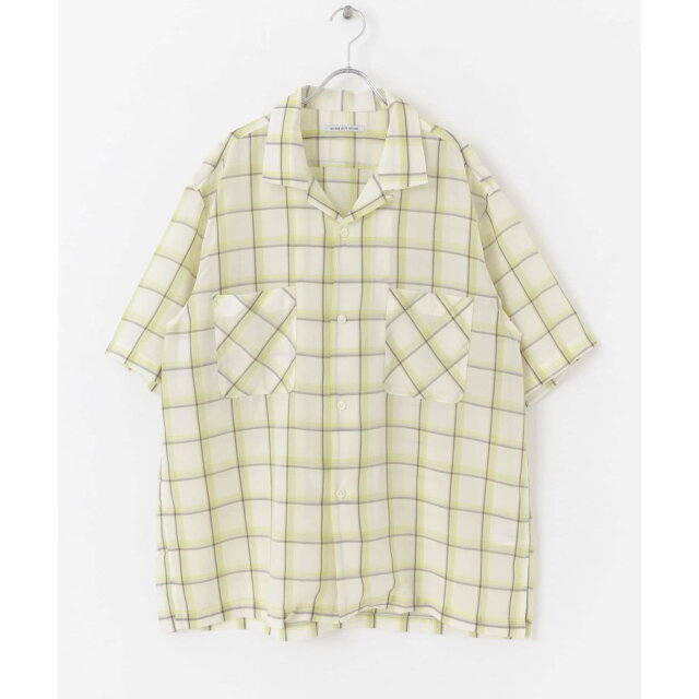 URBAN RESEARCH(アーバンリサーチ)の【YELLOW】WORK NOT WORK Open Collar Checked Shirts メンズのトップス(シャツ)の商品写真