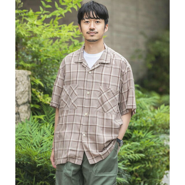 URBAN RESEARCH(アーバンリサーチ)の【YELLOW】WORK NOT WORK Open Collar Checked Shirts メンズのトップス(シャツ)の商品写真