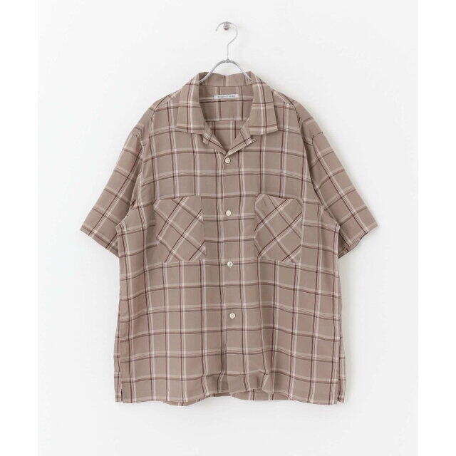 URBAN RESEARCH(アーバンリサーチ)の【L.BROWN】WORK NOT WORK Open Collar Checked Shirts メンズのトップス(シャツ)の商品写真