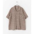 【L.BROWN】WORK NOT WORK Open Collar Check