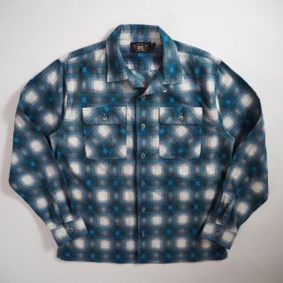 ダブルアールエル(RRL)のRRL　ダブルアールエル　正規品　ネルシャツ　長袖　チェック柄　ブルー　美品(シャツ)