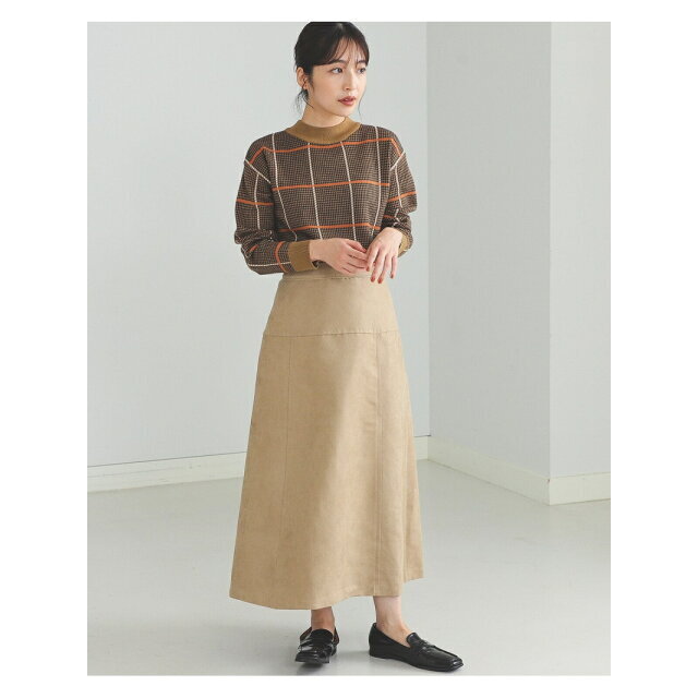 BEAMS(ビームス)の【BEIGE】BEAMS HEART / フェイクスエード フレアスカート レディースのスカート(ロングスカート)の商品写真