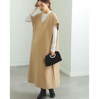 ビームス(BEAMS)の【BEIGE】BEAMS HEART / Vネックワンピース シアーカットソー 2Pセット(ロングワンピース/マキシワンピース)