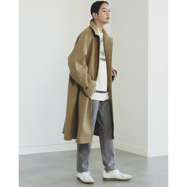 BEIGE】BEAMS HEART / ビッグシルエット ステンカラー コート | www