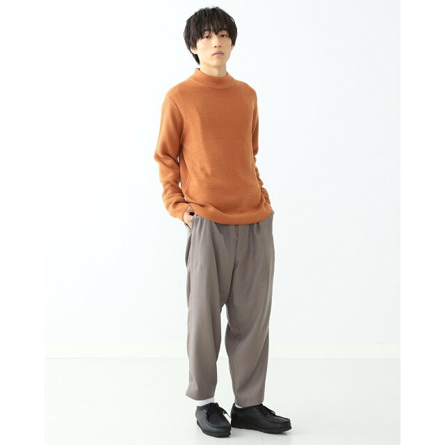 BEAMS(ビームス)の【SMOKE_ORANGE】BEAMS HEART / 片畦 モックネックニット メンズのトップス(ニット/セーター)の商品写真