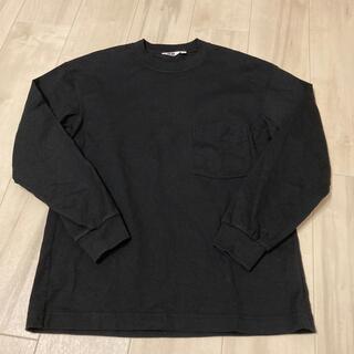 ユニクロ(UNIQLO)のユニクロU メンズ S クルーネックT 長袖 黒(Tシャツ/カットソー(七分/長袖))