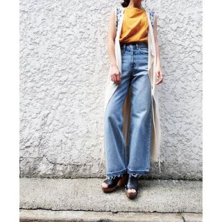 マウジー(moussy)のmoussy マウジー ワイドパンツ デニム(デニム/ジーンズ)