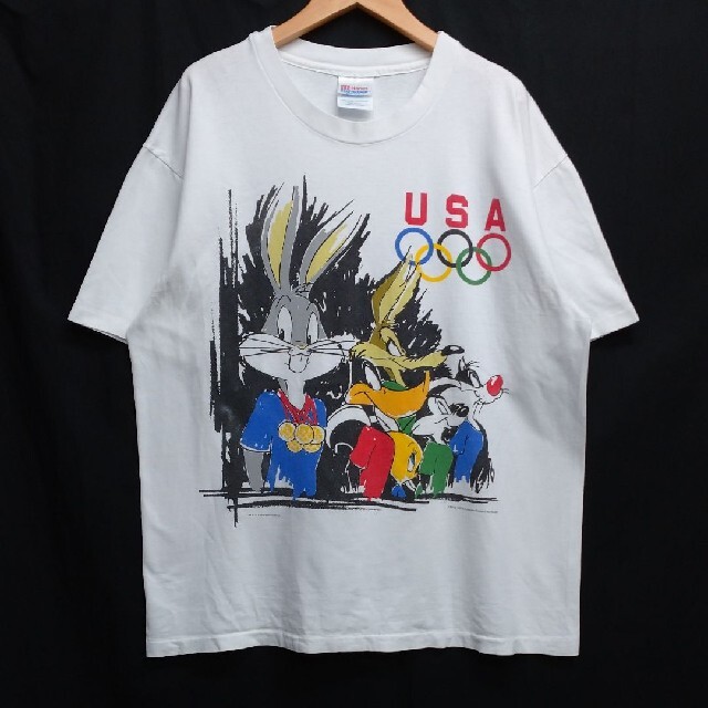 VINTAGE ルーニー・テューンズ オリンピック USA製 Tシャツ L