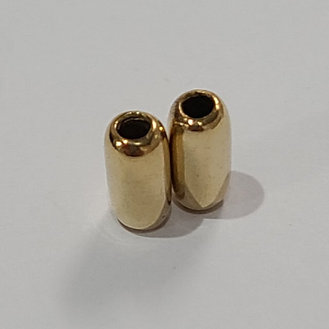 ゴローズ オールド特注全金金無垢パイプビーズMサイズ2発セット ゴローズ オールド特注全金金無垢パイプビーズMサイズ2発セット