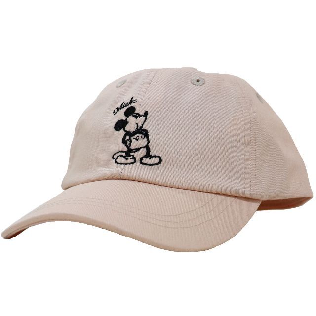 ディズニー ミッキーマウス キャップ 口笛ミッキー Disney★ベージュ新品 | フリマアプリ ラクマ