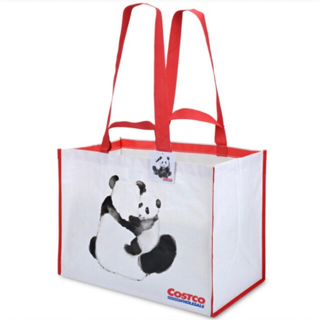 コストコ(コストコ)の10枚セット新品 Costcoコストコ 台湾パンダエコバッグ ショッピングバック レディースのバッグ(エコバッグ)の商品写真