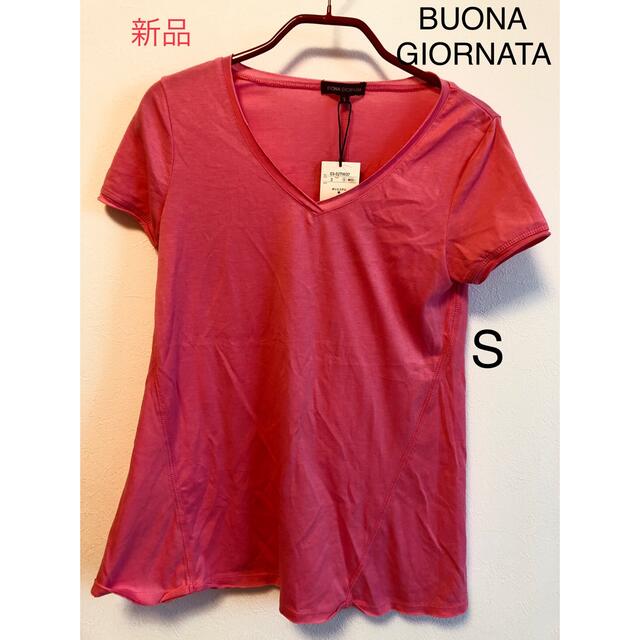 BUONA GIORNATA(ボナジョルナータ)のTシャツ カットソー トップスBUONA GIORNATA ピンク レディースのトップス(Tシャツ(半袖/袖なし))の商品写真