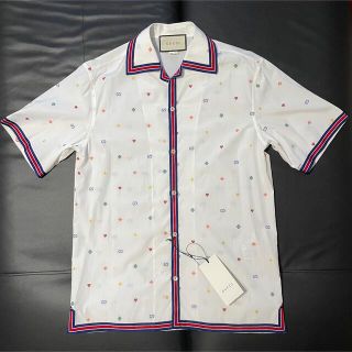 GUCCI グッチ ボーリングシャツ GGロゴ 星 44 XS