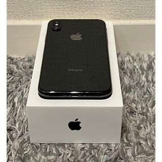 アイフォーン(iPhone)の【美品】iPhoneX  256GB  SIMフリー SIMロック解除(スマートフォン本体)