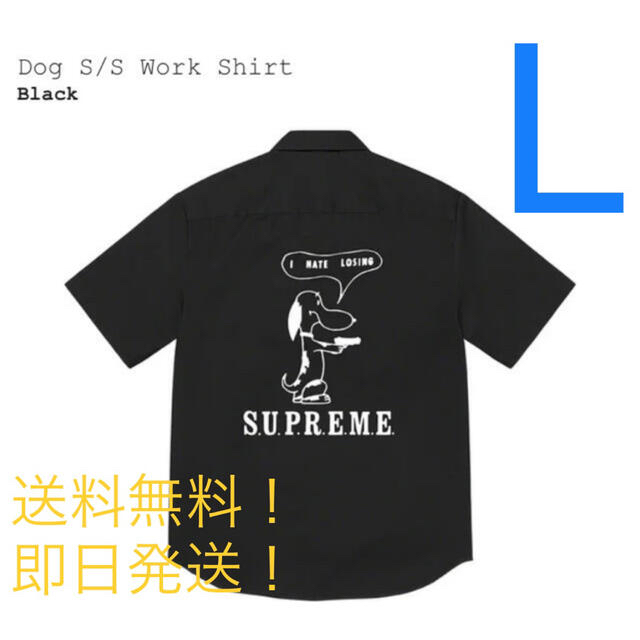 Supreme Dog S/S Work Shirt Black Sサイズ