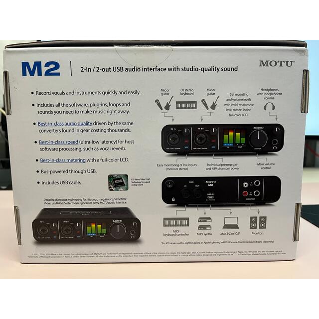 MOTU M2 並行輸入版 楽器のDTM/DAW(オーディオインターフェイス)の商品写真