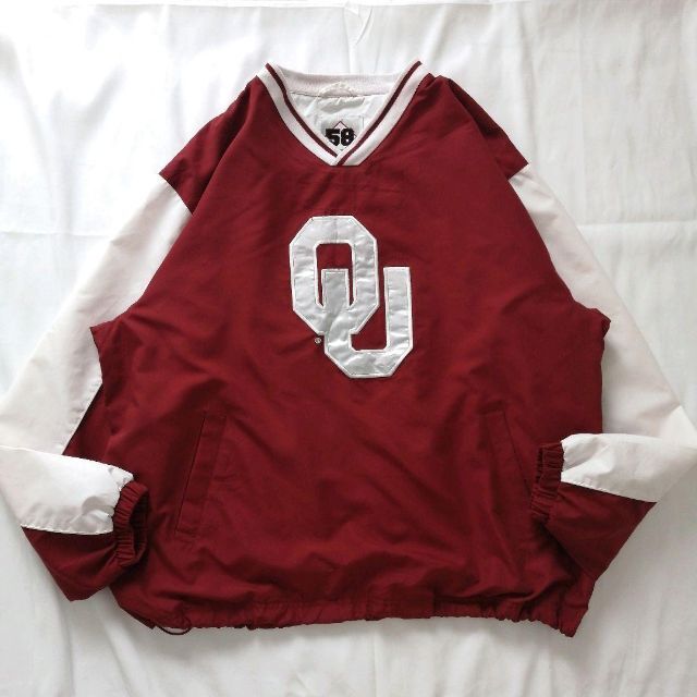 爆買い100%新品 NCAA オクラホマスーナーズ 刺繍 ナイロンプルオーバー