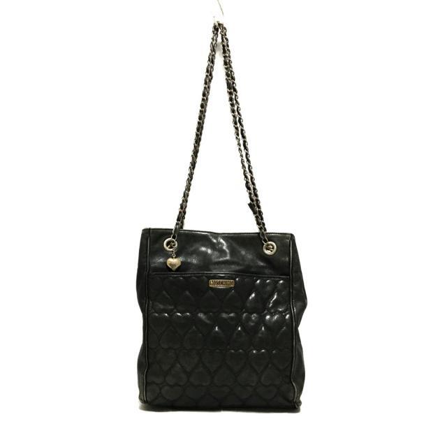 MOSCHINO - モスキーノ ショルダーバッグ - 黒 レザーの通販 by ブラン ...