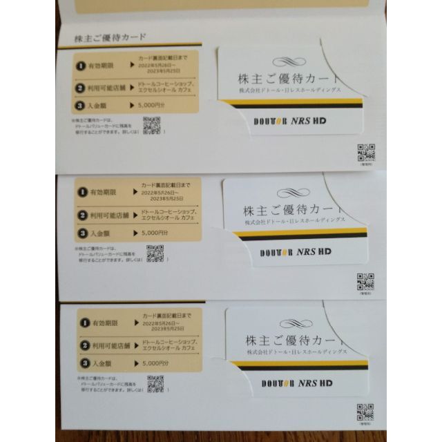 ドトール 株主優待5000円分