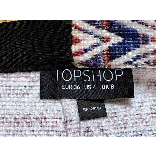 TOPSHOP(トップショップ)のTOPSHOP 台形ミニスカート 36 Sサイズ レディース 古着 HE26 レディースのスカート(ミニスカート)の商品写真