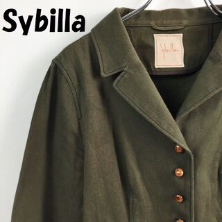 シビラ(Sybilla)の【人気】シビラ コットン ジャケット カーキ サイズL レディース(テーラードジャケット)