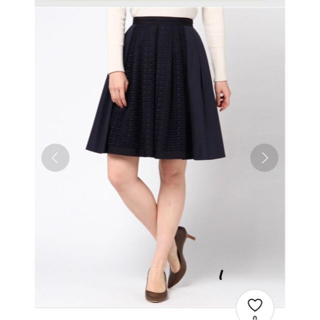 LANVIN en Bleu(ランバンオンブルー)の【LANVIN en Bleu】切替レーススカート・Chesty レディースのスカート(ひざ丈スカート)の商品写真