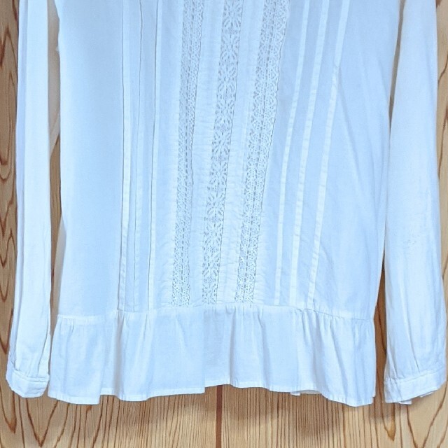 🎀生成りの綿100%のブラウス レディースのトップス(シャツ/ブラウス(長袖/七分))の商品写真