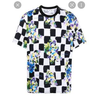 オフホワイト(OFF-WHITE)のoff white check flower over t(Tシャツ/カットソー(半袖/袖なし))