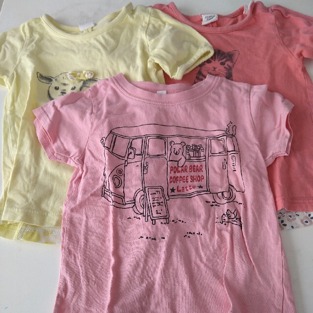 女の子　95 　Tシャツ3枚セット売り キッズ/ベビー/マタニティのキッズ服女の子用(90cm~)(Tシャツ/カットソー)の商品写真