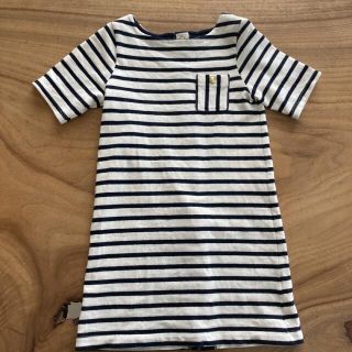 プチバトー(PETIT BATEAU)のプチバトー PETITBATEAU ワンピース 女の子 116 6歳 マリン(ワンピース)