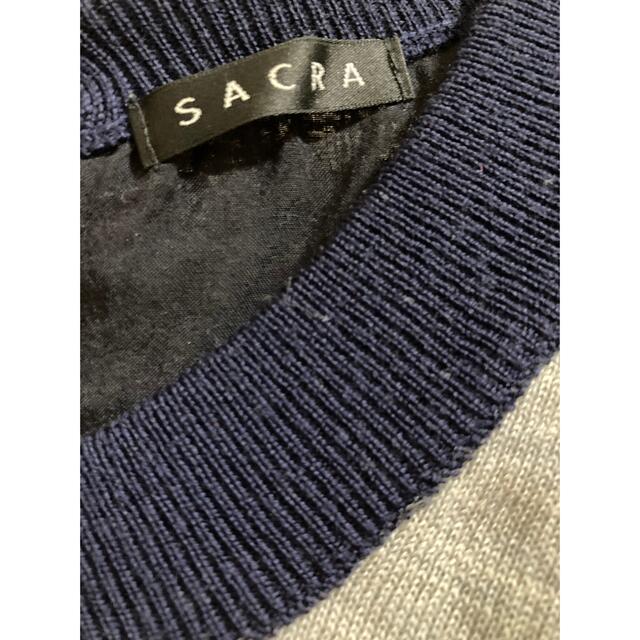 SACRA(サクラ)のSACRA バックシフォンニット レディースのトップス(ニット/セーター)の商品写真