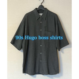 ヒューゴボス(HUGO BOSS)の美品　90s Hugo boss 半袖　ビッグシルエット　モード　ストリート(シャツ)