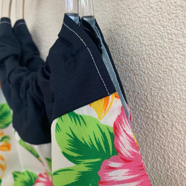 ハンドメイドリングバッグ【クリア】Hawaiian 🌺ハイビスカス🌺 ハンドメイドのファッション小物(バッグ)の商品写真