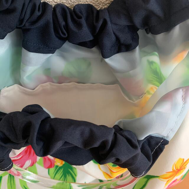 ハンドメイドリングバッグ【クリア】Hawaiian 🌺ハイビスカス🌺 ハンドメイドのファッション小物(バッグ)の商品写真