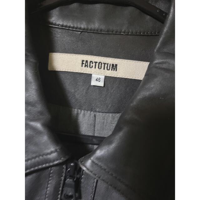 低価定番人気 FACTOTUM - ファクトタム レザー ジャケットの通販 by