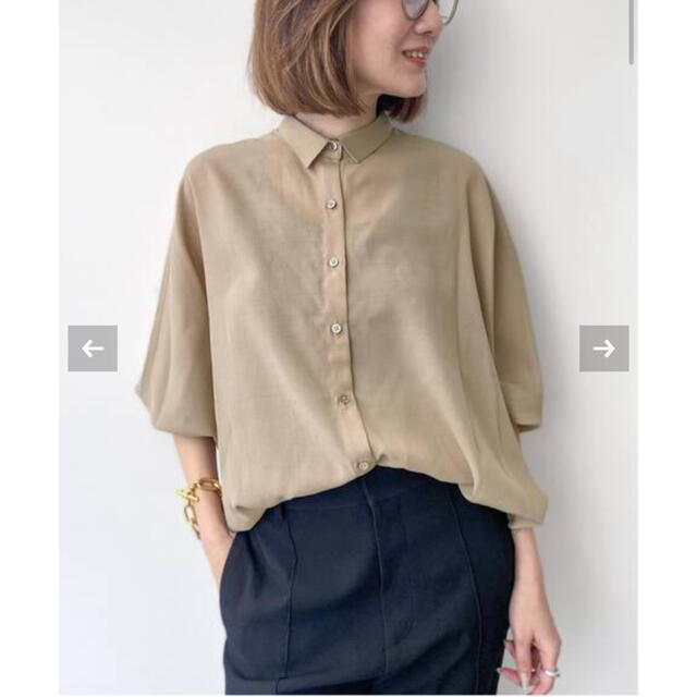 L'Appartement DEUXIEME CLASSE(アパルトモンドゥーズィエムクラス)のL'Appartement Dolmansleeve Sheer Blouse レディースのトップス(シャツ/ブラウス(長袖/七分))の商品写真