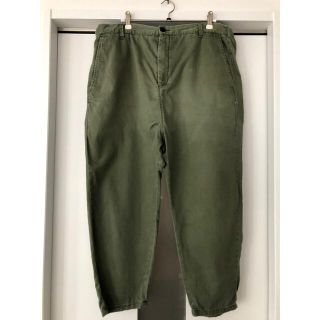 ザラ(ZARA)のZARA オリーブ　カーキ　テーパード　チノパン　XL 大きめ(チノパン)