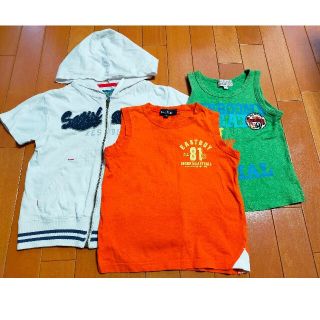 男の子　夏服　110 半袖　タンクトップ　ノースリーブ(Tシャツ/カットソー)