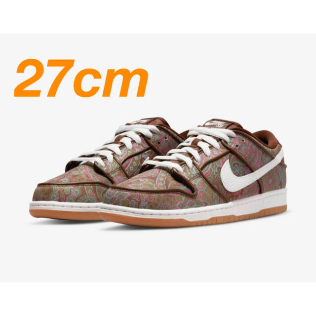 27cm Nike SB Dunk Low PRM "Brown Paisleyスニーカー