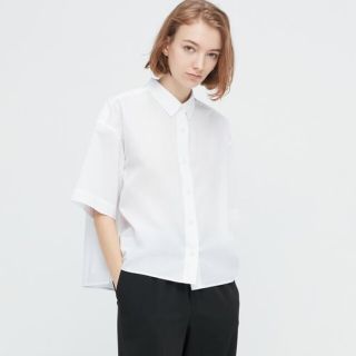 ユニクロ(UNIQLO)のユニクロ★コットンシャツ（5分袖）(シャツ/ブラウス(半袖/袖なし))