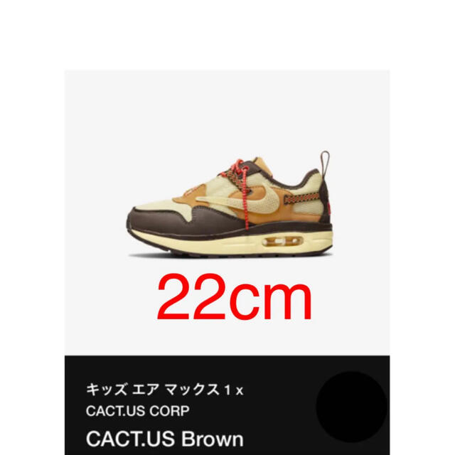 NIKE(ナイキ)のナイキ エア マックス 1 x カクタス ジャック キッズシューズ キッズ/ベビー/マタニティのキッズ靴/シューズ(15cm~)(スニーカー)の商品写真