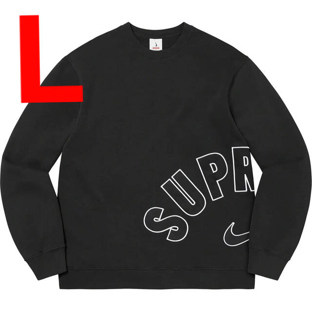 supreme nike arc crewneck black L