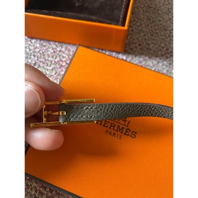 エルメス　HERMES レザーブレスレット ビーアピ　ドゥブルトゥール