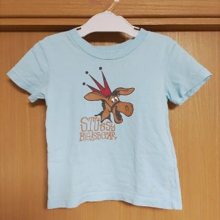 ステューシー(STUSSY)のステューシーKIDS馬クラウン王冠キッズ半袖Tシャツ90cm水色ライトブルー(Tシャツ/カットソー)