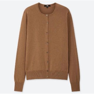 ユニクロ(UNIQLO)のUNIQLO　ユニクロ　エクストラファインメリノクルーネックカーディガン（長袖）(カーディガン)