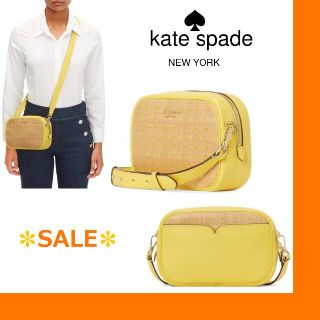 ケイトスペードニューヨーク(kate spade new york)のkate spade◆astrid raffia dot camera bag(かごバッグ/ストローバッグ)