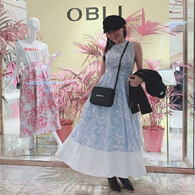 obli オブリ　ペイズリー　ワンピース