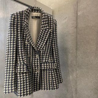 ザラ(ZARA)のZARAツイードジャケット(ノーカラージャケット)