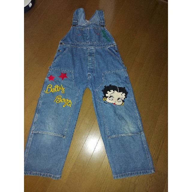 90's ベディーブープ 刺繍 デニム　オーバーオールサロペット